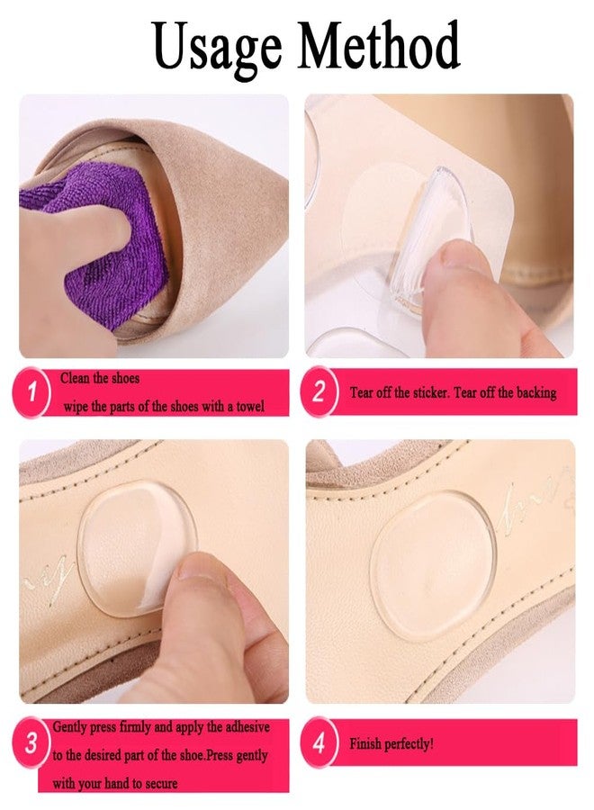 VASANA 36PCS Round Shape Soft Silicone Gel Adhesive Heel Grips Pads Liner Anti Slip Non-Slip Stickers Anti-wear Insole Foot Care Protector for Women Protect Foot - Image 3